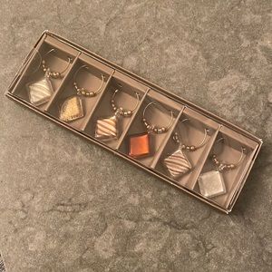 NWT Set of 6 Colorful Fun Wine Charms